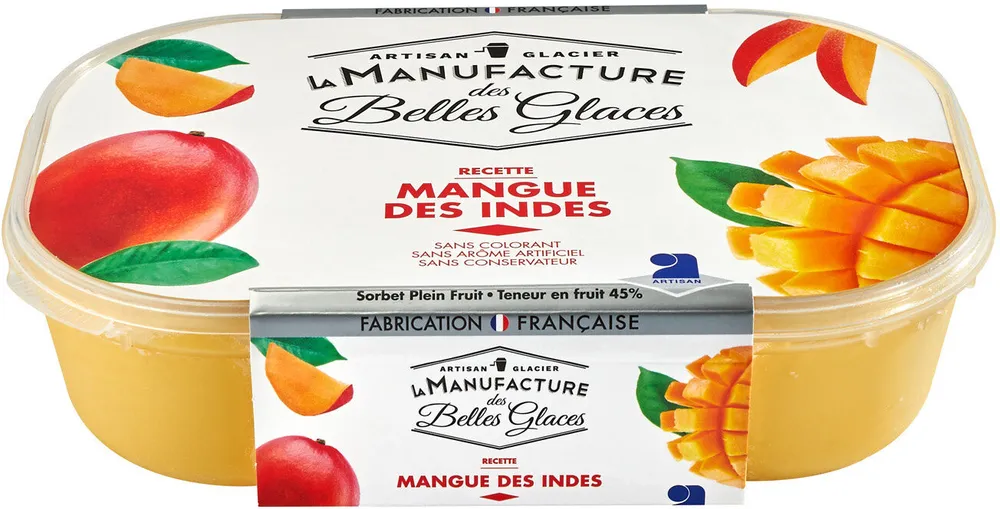 Sorbet plein fruit à la mangue