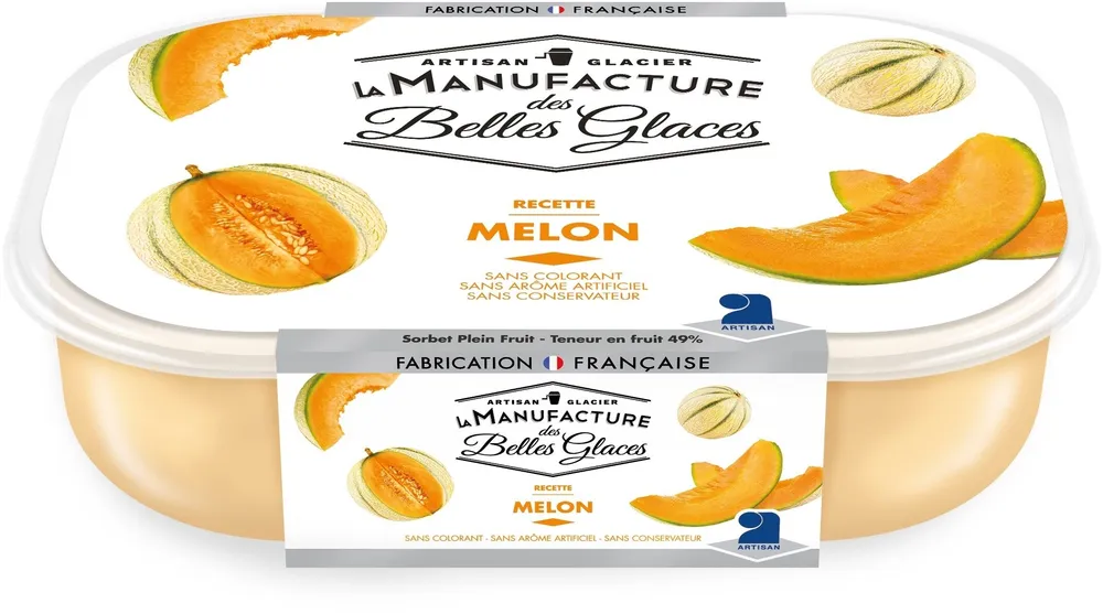 Sorbet plein fruit au melon