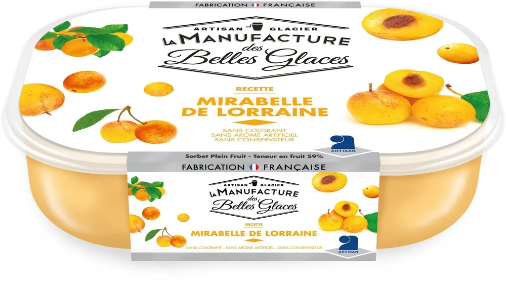 Sorbet plein fruit à la mirabelle de Lorraine