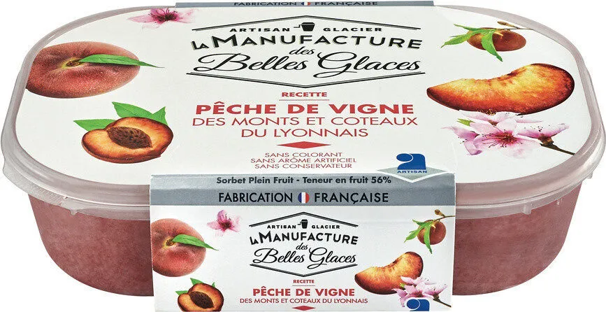 Sorbet pêche de vigne