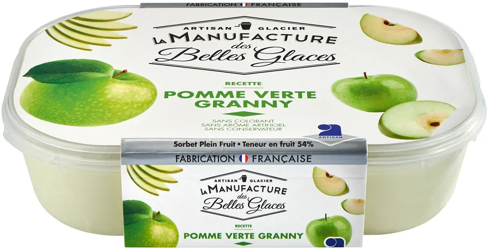 Sorbet plein fruit à la pomme verte Granny