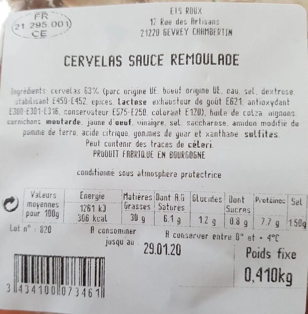 Cervelas sauce remoulade
