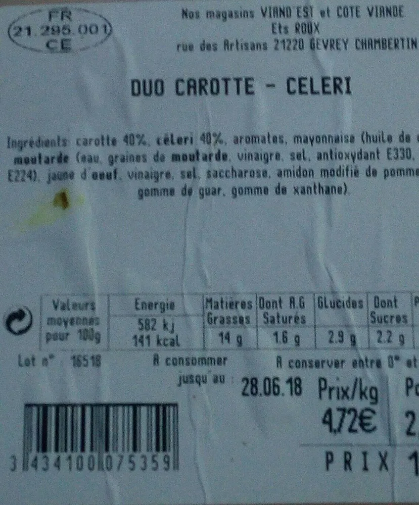 Duo Carottes - Céleri