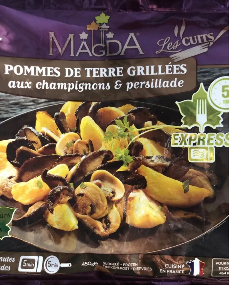 Pommes de terre grillees aux champignons et persillade