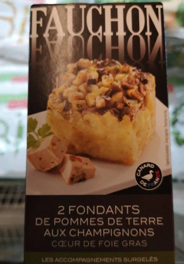 Fondant pommes de terre aux champignons cœur de foie gras