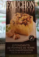 Fondant pommes de terre aux champignons cœur de foie gras