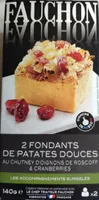 fondant de patates douces au chutney d'oignons et cranberries