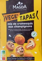 Vege’tapas mix de cromesquis aux champignons