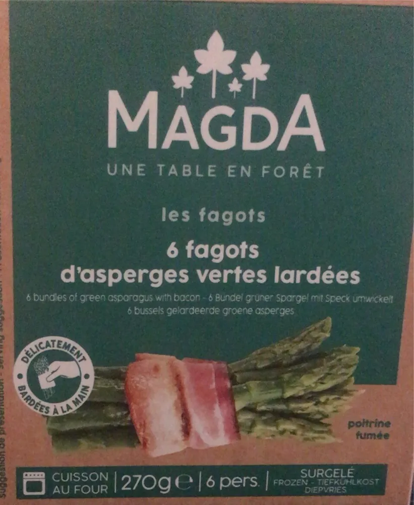 Les fagots d’asperges vertes lardées