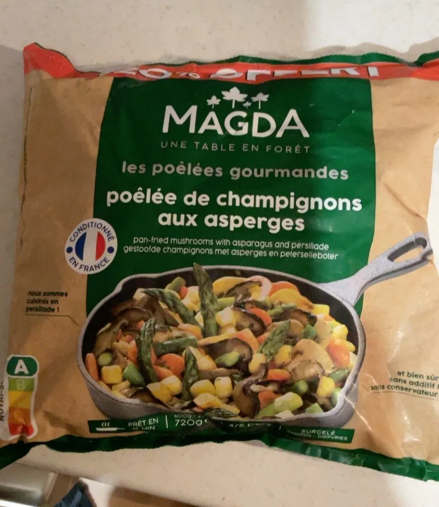 Poelee de champignons aux asperges