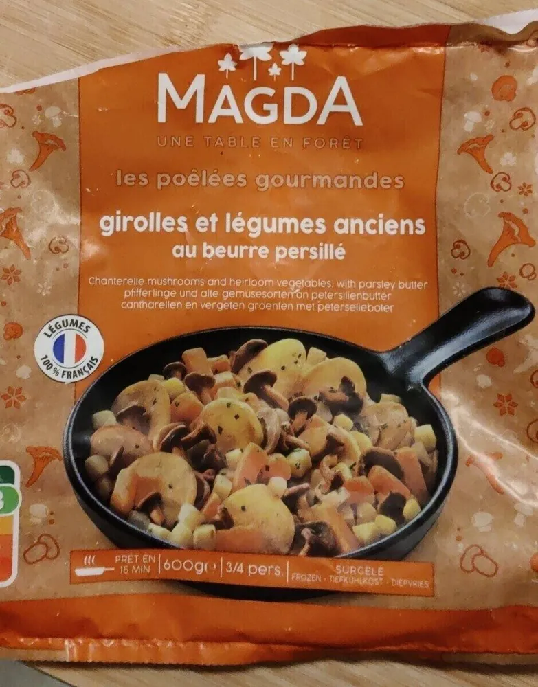 Poêlée girolles et légumes anciens au beurre persiillé