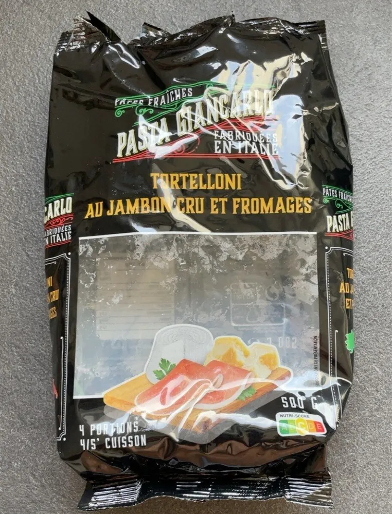 Tortelloni au jambon cru et fromage