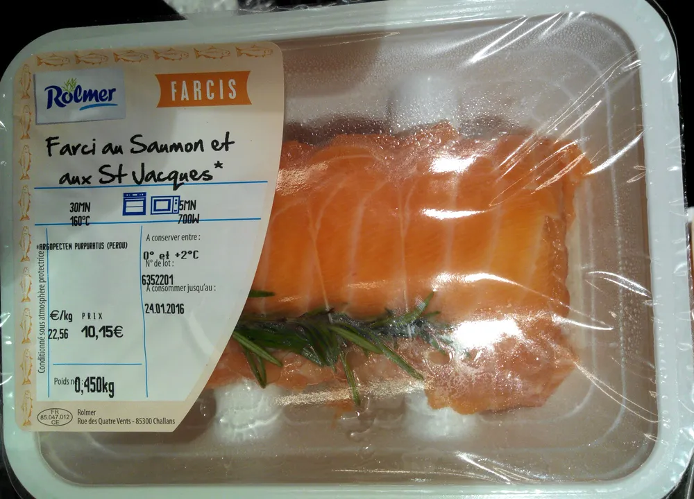 Farci au Saumon et aux St Jacques