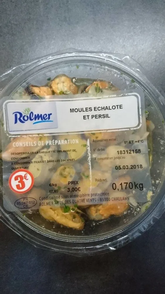 Moules à l'échalote