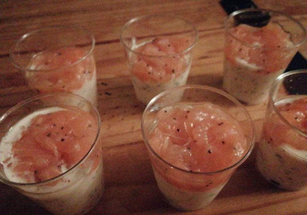Verrines Tomates Saumont Basilique