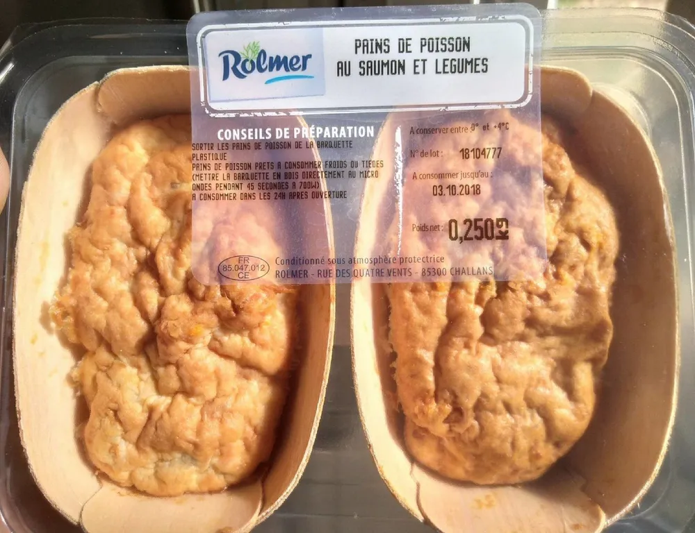 Pain de poisson au saumon et legumes