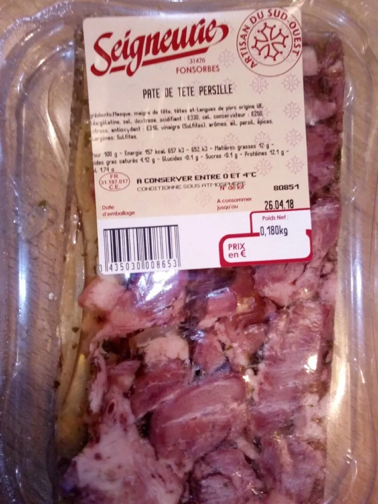 Pâté de tête persillé