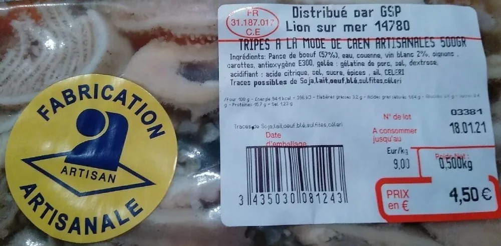 Tripes à la mode de Caen