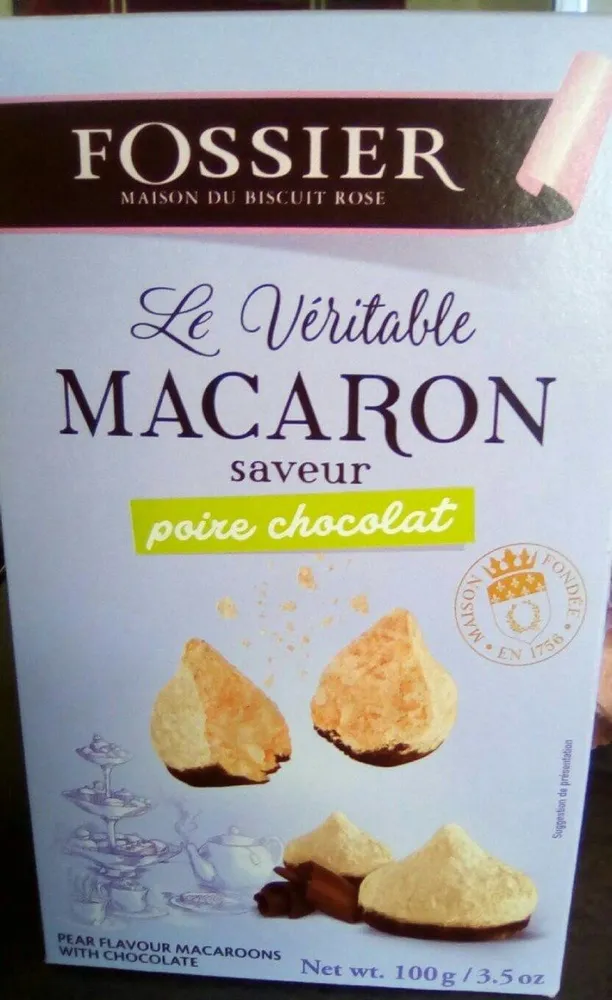 Macaron à la poire et au chocolat
