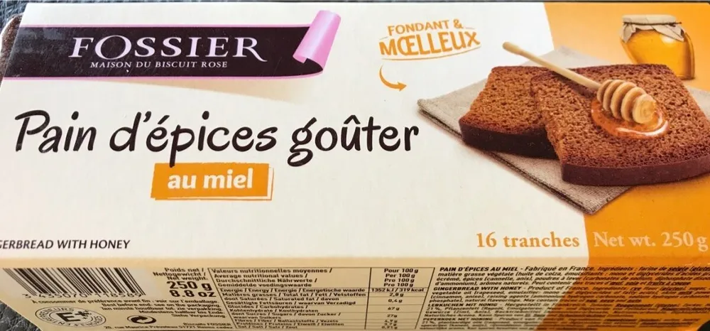 Pain d'epices gouter au miel