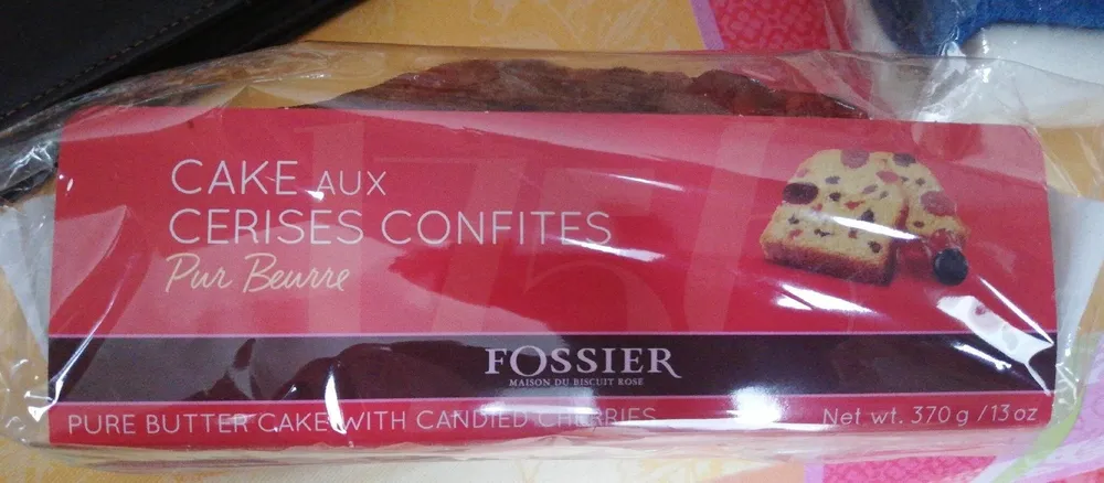 Cake aux cerises confites