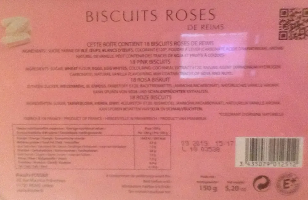 Biscuits roses de Reims