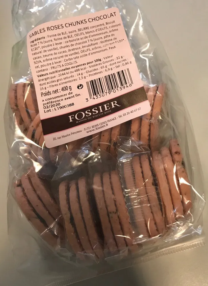 Sables roses chunks'chocolat