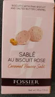 Sablé caramel beurre salé au biscuit rose