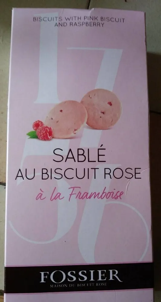 Sablé au biscuit rose à la framboise