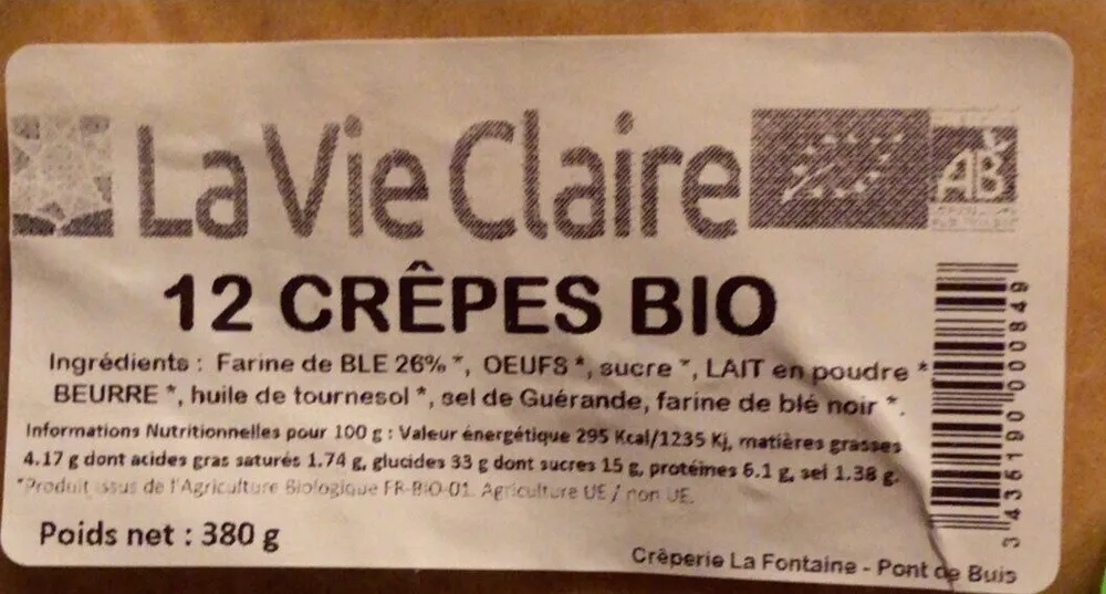 12 crêpes bio