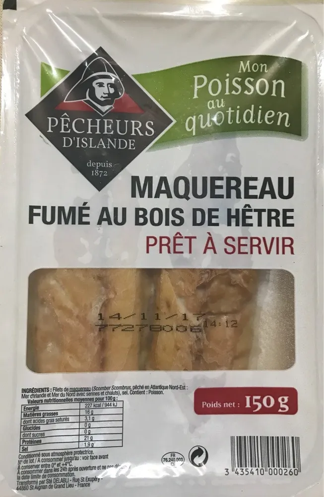 Maquereau fumé au bois de hêtre