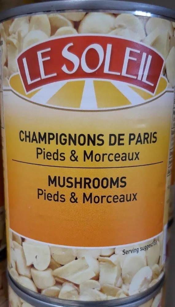 Champignons de Paris pieds et morceaux