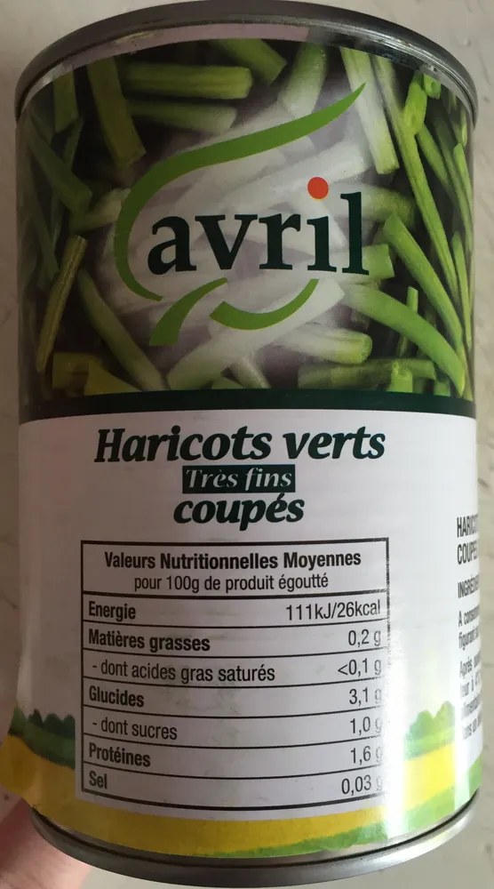 Haricots verts très fins coupés