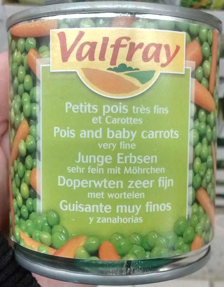 Petits pois très fins et Carottes
