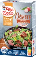 Gésiers émincés confits sauce ciboulette et persil