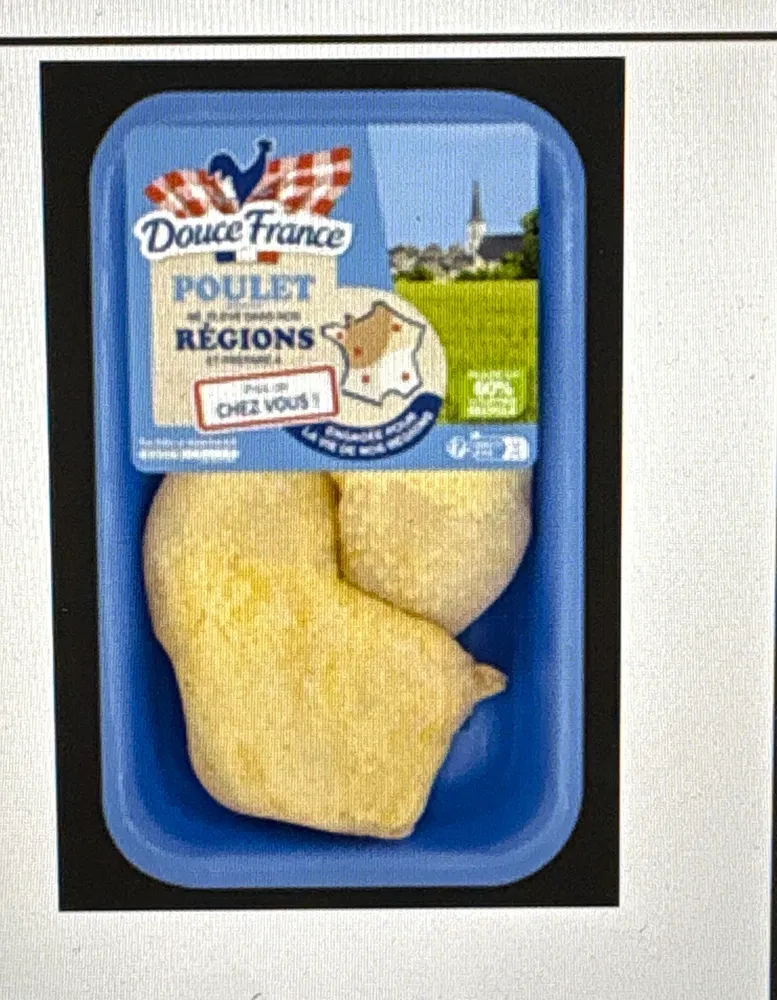Cuisse poulet Douce France Jaune déjointées x2 500g France