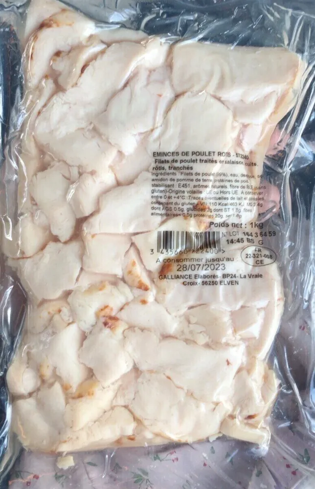 Émincés de poulet