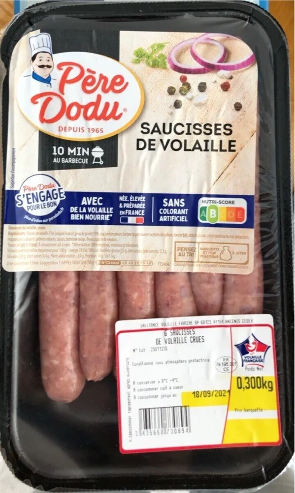 Saucisses de volaille