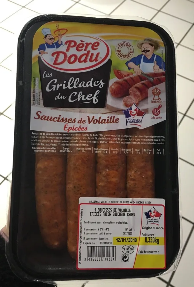Saucisses de volaille épicées