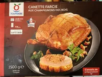 Canette farcie aux champignons des bois