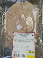 Escalope de poulet marinee milanaise crue