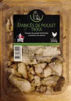 Émincées de poulet tikka
