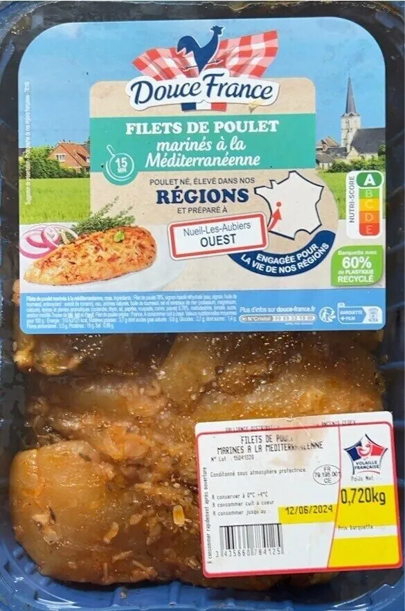 Filets de poulet marinés à la méditerranéenne