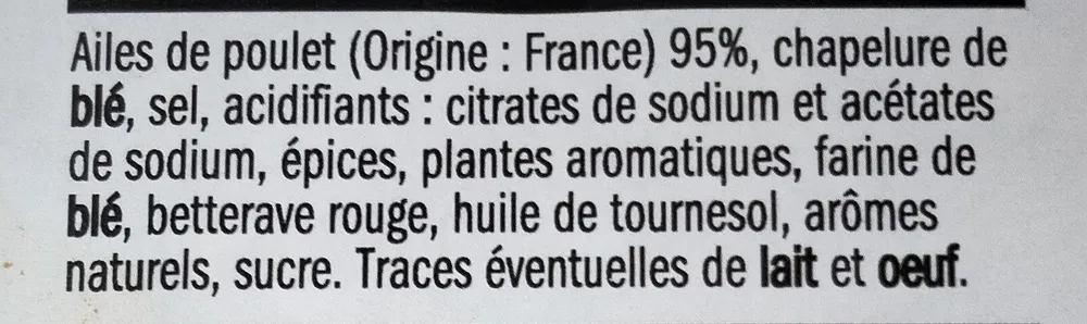 Aile de poulet tex Mex
