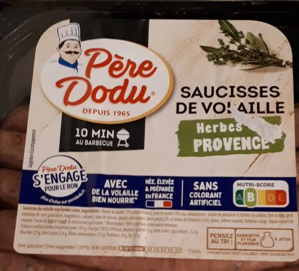 SAUCISSES DE VOLAILLE Herbes de Provence