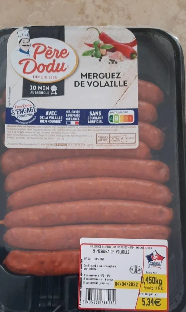 Merguez de volaille
