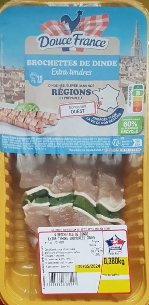 Brochettes de dinde