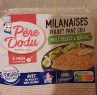 Milanaises poulet pané cru