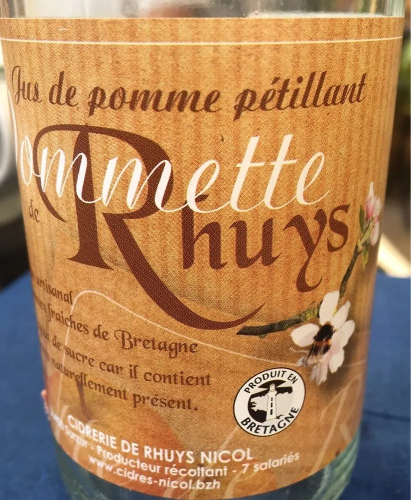 Jus de pomme petillant