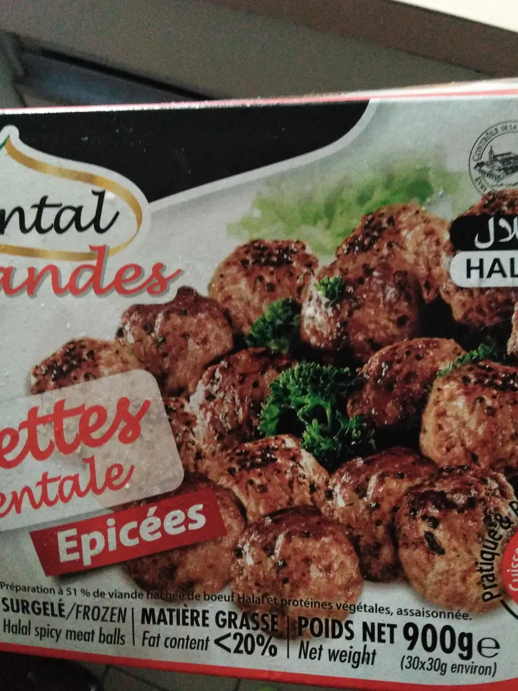 Boulettes de boeuf Halal Oriental Viandes